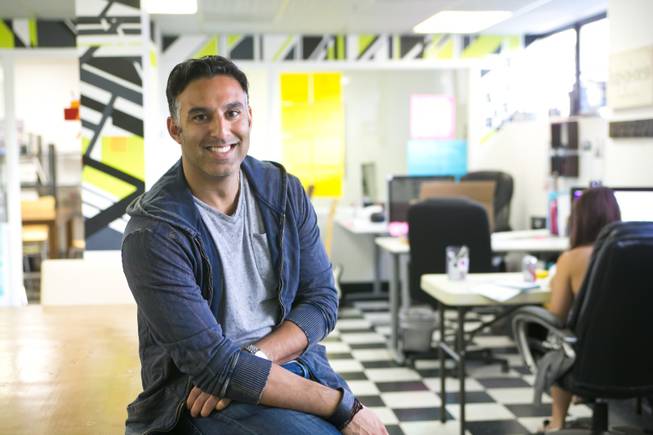 Rehan Choudhry, Chief Executive Officer of Aurelian Marketing Group, in the "Life Is Beautiful" offices, downtown Las Vegas, Thursday, Aug. 22, 2013.